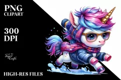 Aggressive Unicorn Running, High-Res PNG Product Image 1