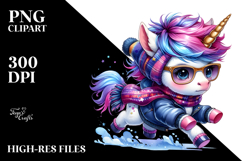 Aggressive Unicorn Running, High-Res PNG Product Image 2