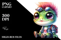 Baby Frog with Big Eyes PNG Product Image 2