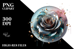 Abstract Golden Rose PNG Product Image 2