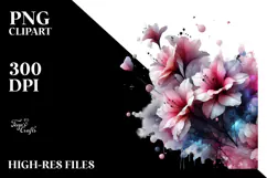 Abstract Glossy Watercolor Splash Sticker Clipart Product Image 2