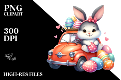 Colorful Bunny with Car and Easter Eggs Product Image 2