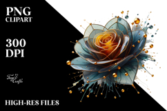 Rose Watercolor Splash PNG Product Image 2