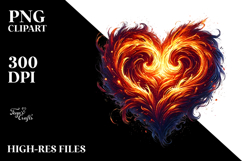 Fire Heart Digital Painting PNG Product Image 2