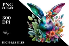 Abstract Vibrant Bunny PNG Product Image 1