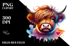 Highland Calf with Cool Haircut PNG Product Image 2