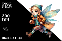 Running Fairy in Vintage Wear, Transparent PNG Product Image 2