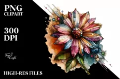 Wooden Stained Daisy, Transparent PNG Product Image 1