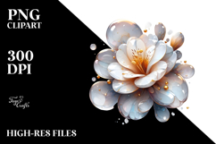 Glossy Freesia with Golden Insertions PNG Product Image 2