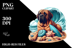 Mastiff Sand Surf Shell Clipart | Clipart Product Image 2