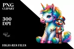 Baby Unicorn with Ventriloquist's Dummy PNG Product Image 3