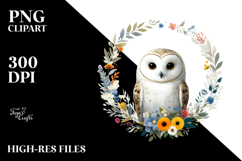 Simple Owl Digital Painting, High Quality PNG Product Image 2