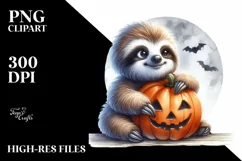 Cute Baby Sloth Sitting PNG Product Image 3