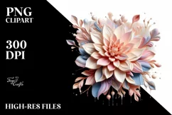 Glossy Dahlia Made of | Sublimation | Clipart Product Image 3