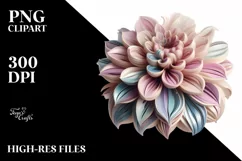 Glossy Dahlia Made of | Sublimation | Clipart Product Image 3