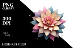 Glossy Dahlia Made of | Sublimation | Clipart Product Image 1