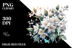 Jasmine with Flowing Water, Transparent PNG Product Image 2
