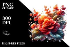 Abstract Shiny Watercolor Splash Sticker Clipart Product Image 2