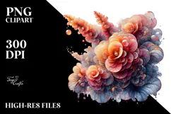 Abstract Shiny Watercolor Splash Sticker Clipart Product Image 2