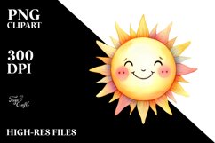 Simple Smiling Sun PNG Product Image 2