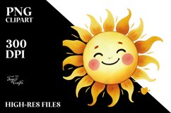 Simple Smiling Sun PNG Product Image 2