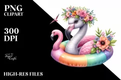 Colorful Flamingo | Sublimation Clipart Product Image 3