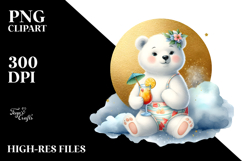 Polar Bear in Beachwear PNG Product Image 2