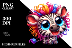 Colorful Crazy Zebra | Cartoon Drawing Product Image 2
