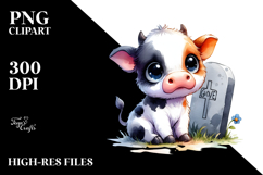 Vibrant Baby Cow Drawing | Cartoon Style Product Image 2