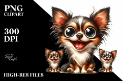crazy Looking Chihuahua with Big Eyes | Clipart Product Image 1