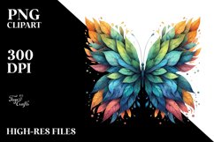 Abstract Vibrant Butterfly PNG Product Image 3
