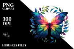 Abstract Vibrant Butterfly PNG Product Image 3