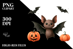 Simple Halloween Bat Drawing | Cartoon Style Product Image 2