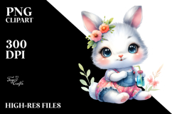 Cute Baby Bunny in Summer Clothes, High-Res PNG Product Image 2