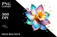 Vibrant Pastel Daffodil PNG Product Image 2