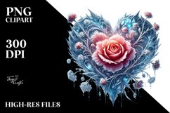 Digital Painting Heart Made of Ice PNG Product Image 2