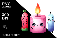 Funny White Background Watercolor Sticker Clipart Product Image 2