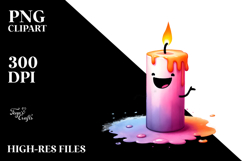 Funny White Background Watercolor Sticker Clipart Product Image 2