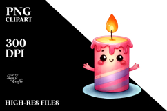 Funny White Background Watercolor Sticker Clipart Product Image 2