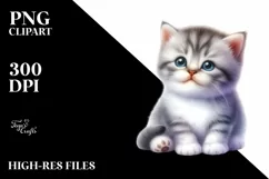 Cute High Baby Cat, High-Res PNG Product Image 3