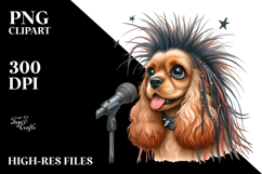 Punk Singer Cocker Spaniel Clipart Product Image 2