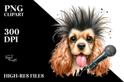 Punk Singer Cocker Spaniel Clipart Product Image 2