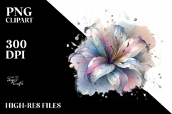 Abstract Pastel Glossy Lily Transparent PNG Product Image 3