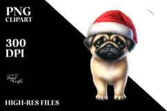 Watercolor Vibrant Pug PNG Product Image 2