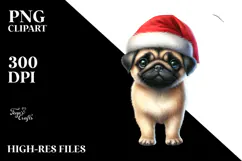 Watercolor Vibrant Pug PNG Product Image 2