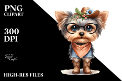 Yorkipoo with Fancy es Clipart Elements Product Image 2