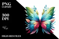 Vibrant Watercolor Butterfly PNG Product Image 1