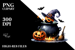 Simple Halloween Cauldron Clipart Product Image 2
