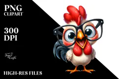 Funny Standing Baby Hummingbird in es Clipart Product Image 2