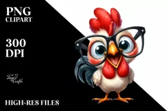 Funny Standing Baby Hummingbird in es Clipart Product Image 1